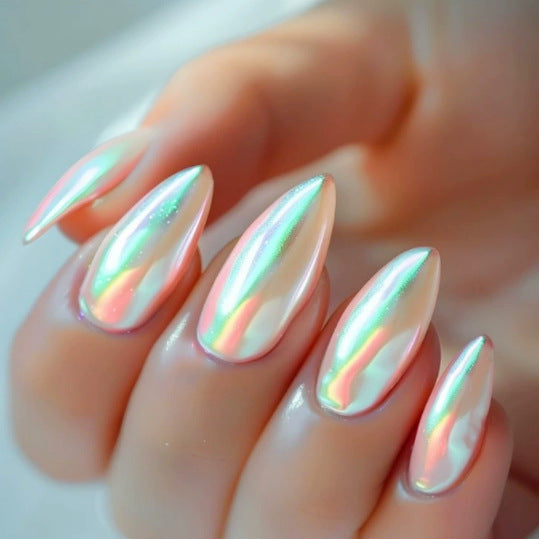 Shimmery Stiletto Press-On Nagelkunst Karnz