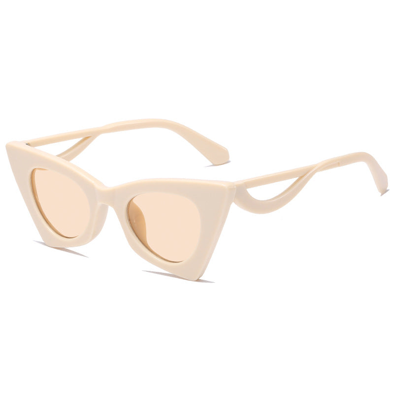 Damen Modische Katzenaugen Sonnenbrille im Fashion-Stil Karnz