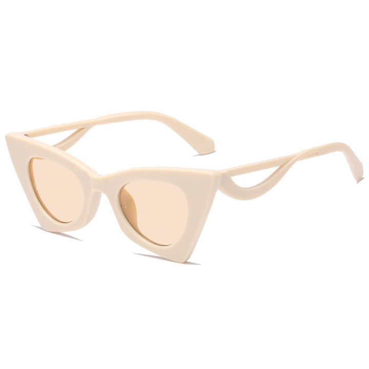Damen Modische Katzenaugen Sonnenbrille im Fashion-Stil Karnz