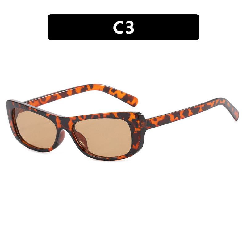 Damen Trendige rechteckige Sonnenbrille Karnz