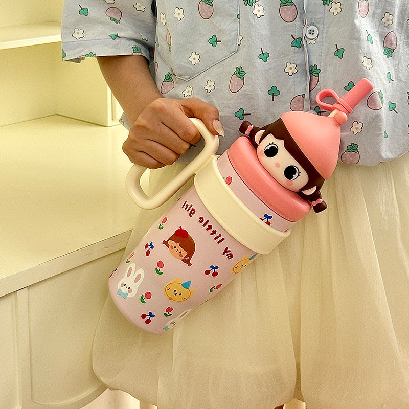 Damen Verspielte Trinkflasche mit Tiermotiv Karnz