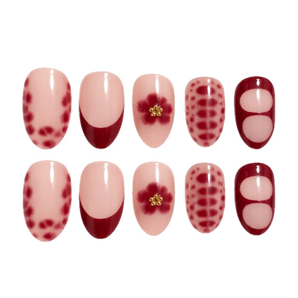 Künstlerische Blumennagelverlängerungen