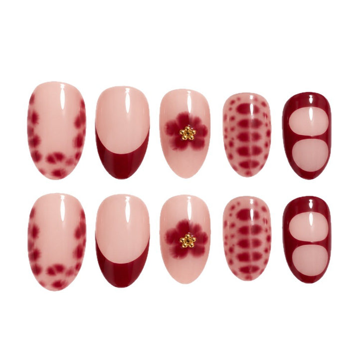 Künstlerische Blumennagelverlängerungen