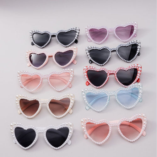 Damen Designer-Sonnenbrille mit Perlenrahmen von Karnz