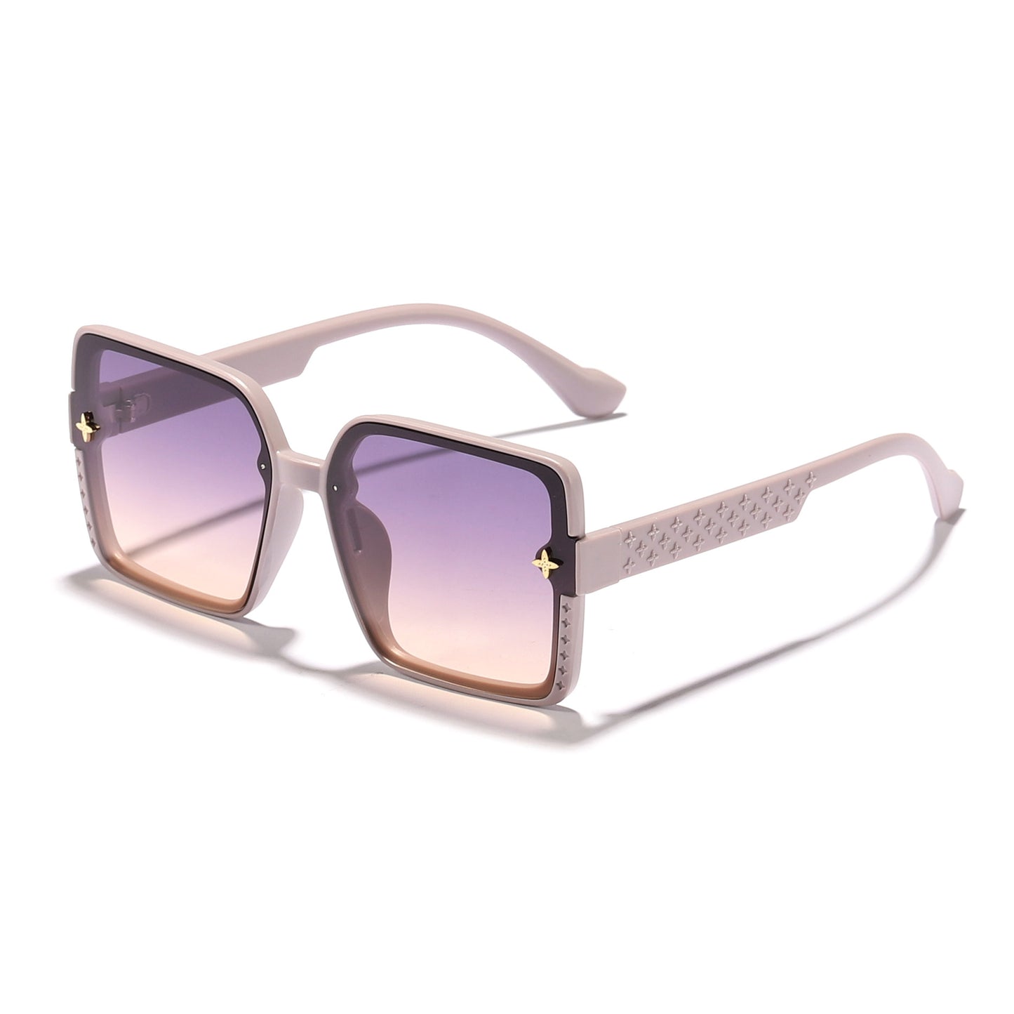 Damen modische quadratische Sonnenbrille mit verziertem Rahmen Karnz