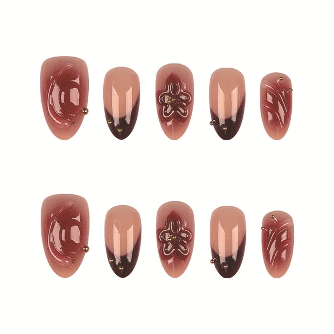 Dekorative Press-On Nagelkunst Kollektion