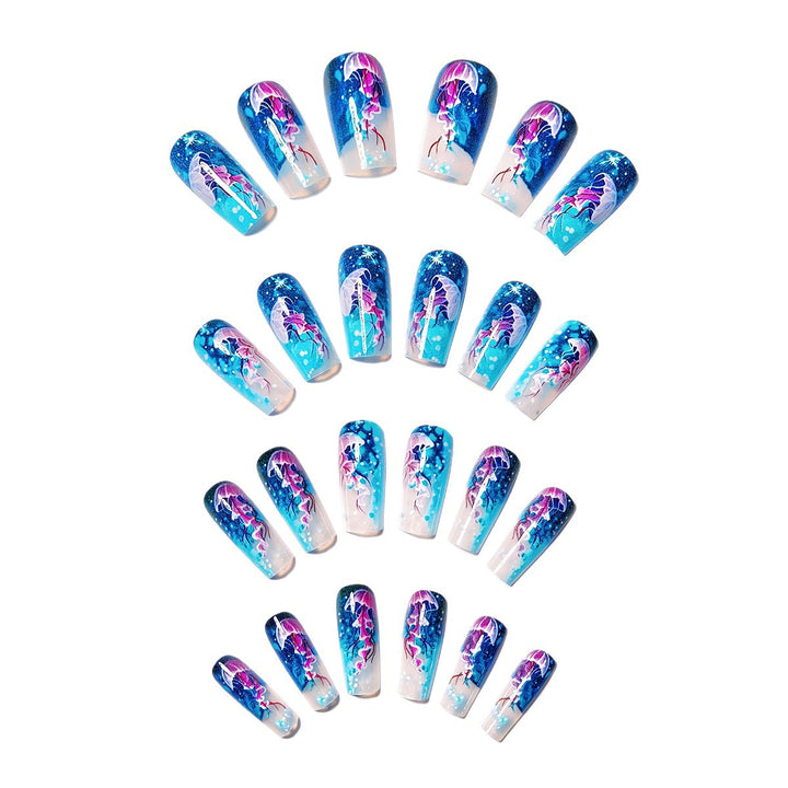 Kunstnägel mit Beeindruckendem Jellyfish-Motiv Karnz