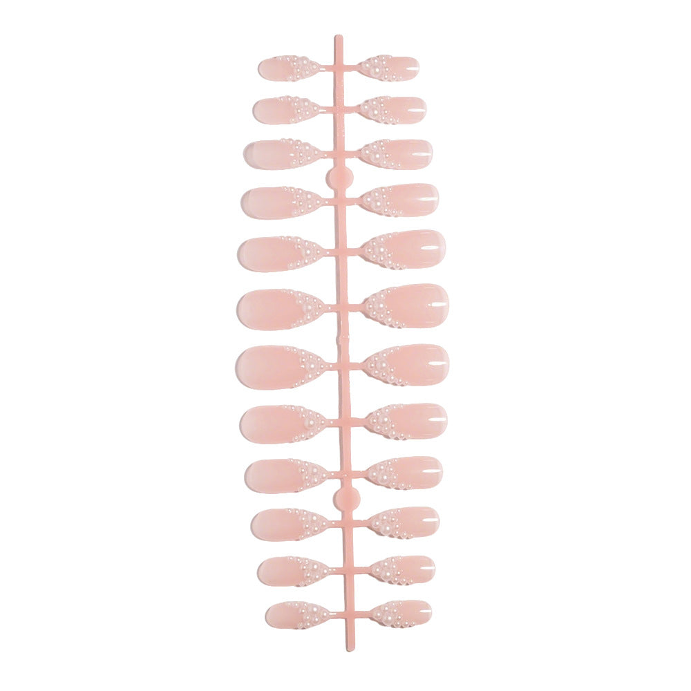 Glamouröses Perl-betontes Druck-Nagelset Karnz