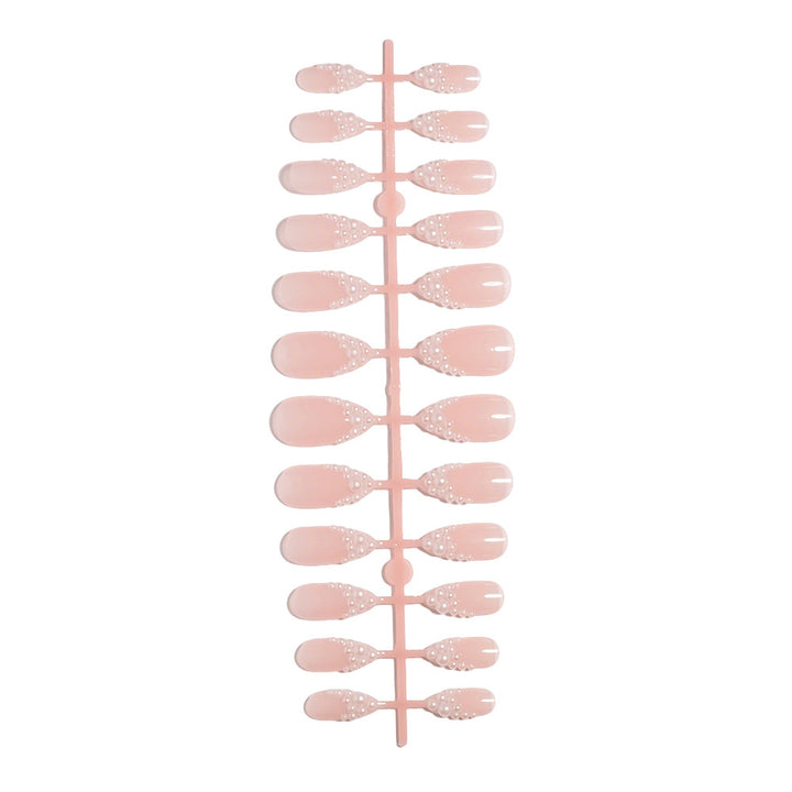 Glamouröses Perl-betontes Druck-Nagelset Karnz