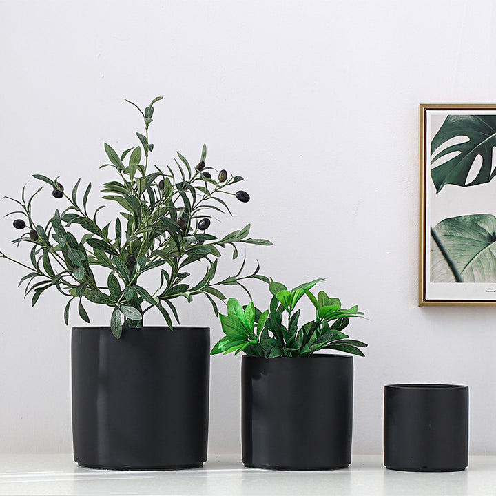 Elegante Keramiktopf für Innendekoration