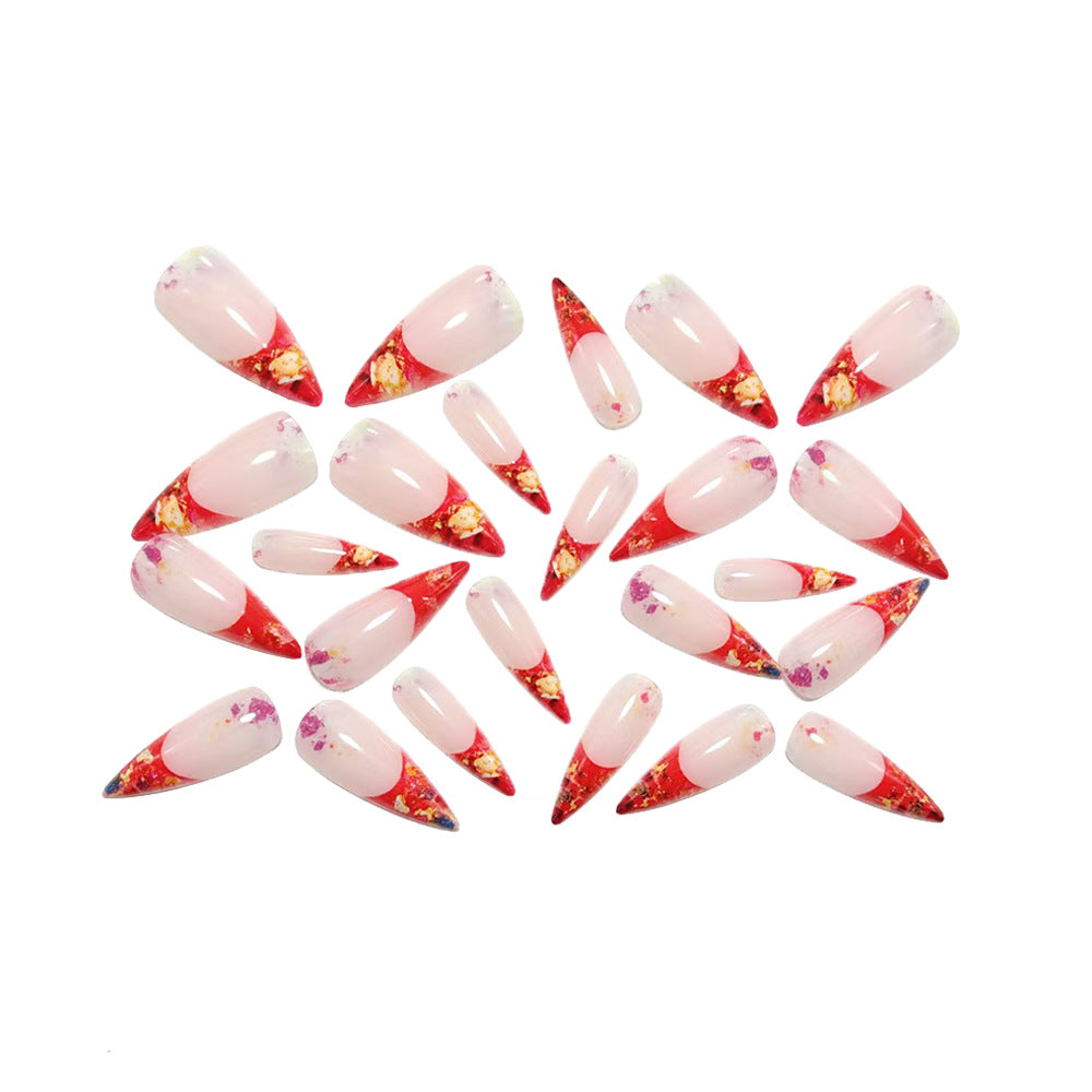 Glitzernde Stiletto-Kunstnägel Karnz