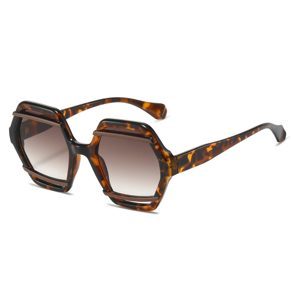 Oversized geometrische Sonnenbrille Karnz