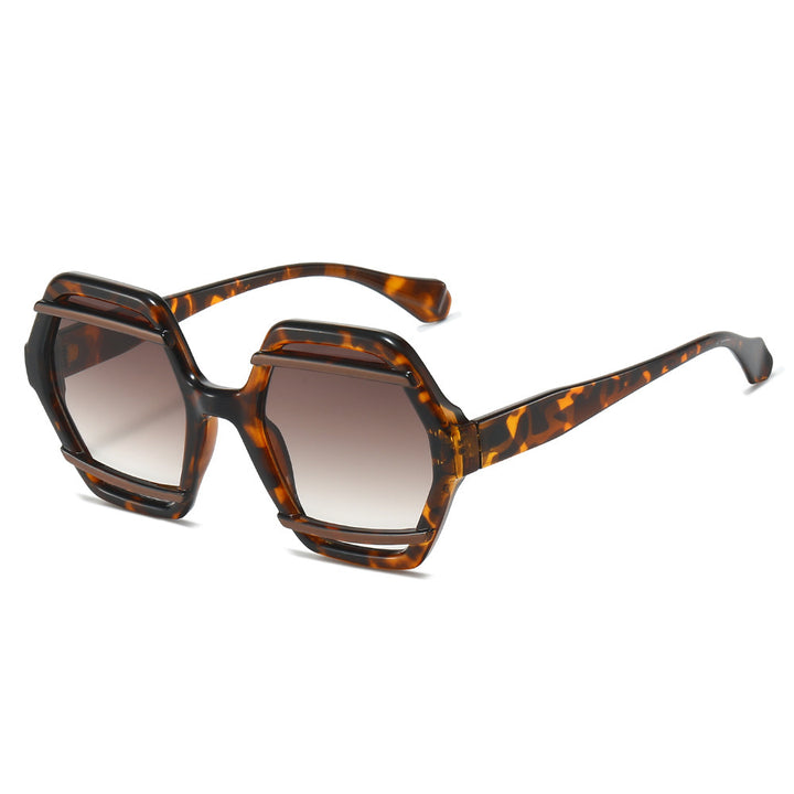 Oversized geometrische Sonnenbrille Karnz