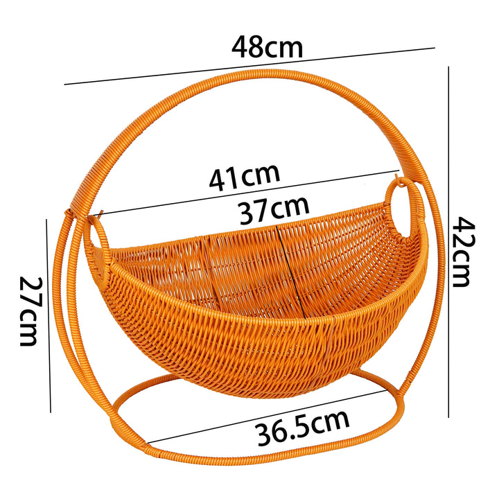 Moderner Rattan Obstschale mit Ständer Karnz
