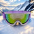 Damen Glamouröse Skibrille mit funkelndem Kristallbesatz Karnz