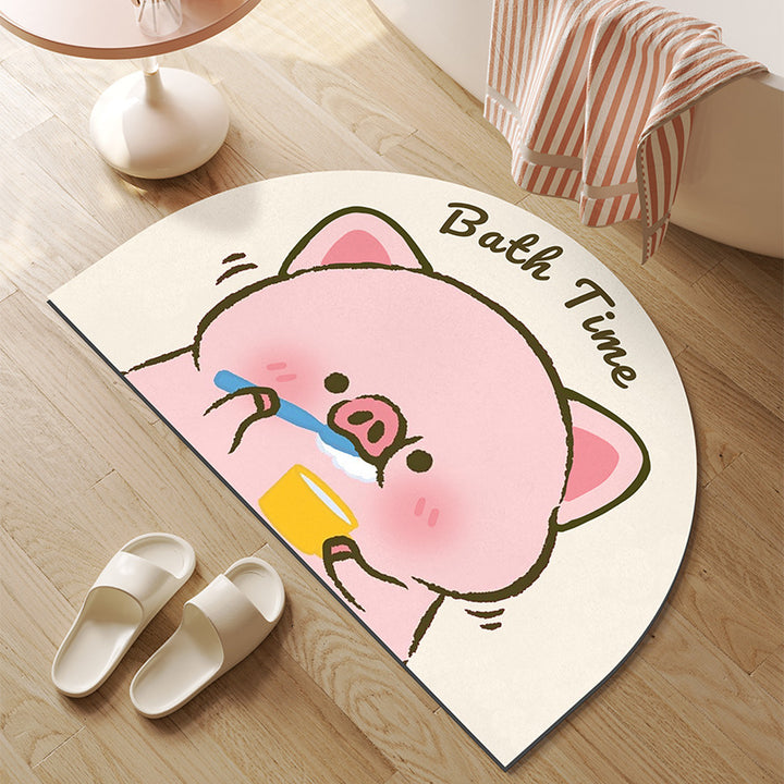Niedliche Badezeit Schweineförmige Badematte
