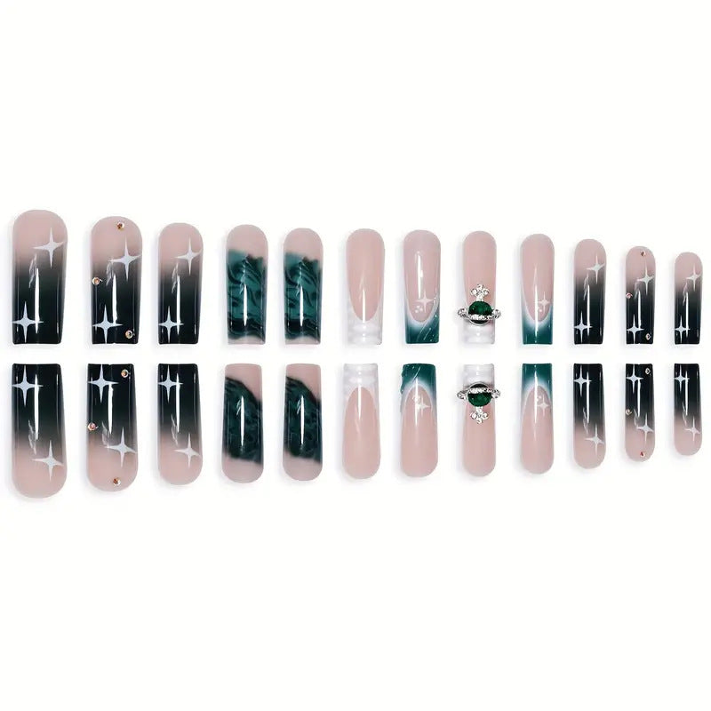 Künstlerische Press-On Nagelkunst Extensions Karnz