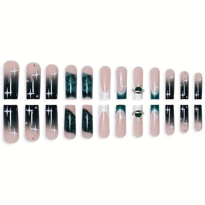Künstlerische Press-On Nagelkunst Extensions Karnz