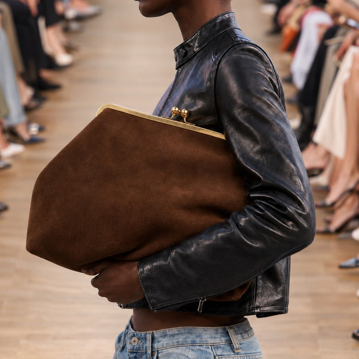 Elegante Wildleder-Handtasche