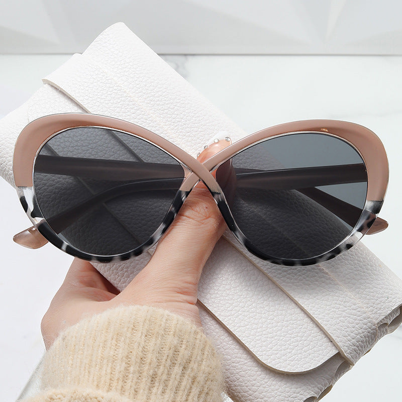 Damen Cat-Eye Sonnenbrille mit verspiegelten Gläsern Karnz
