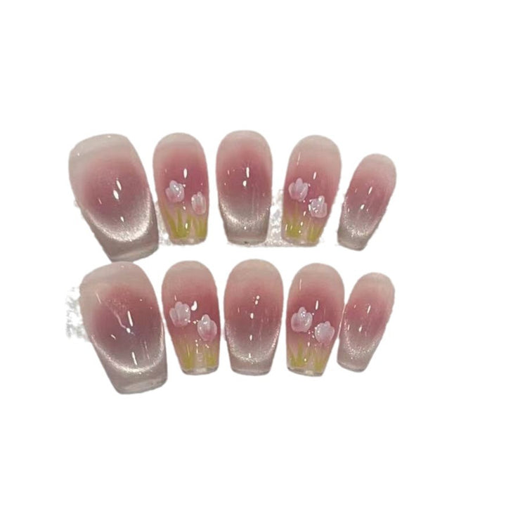 Floral Ombre Druck-Nägel Karnz