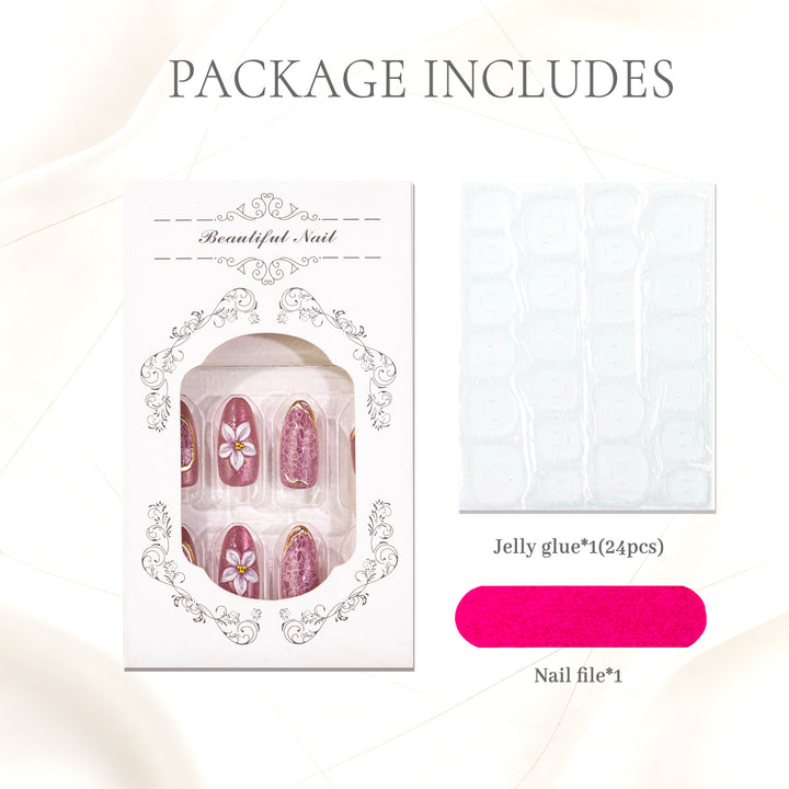 Premium dekorative Press-On Nagelset