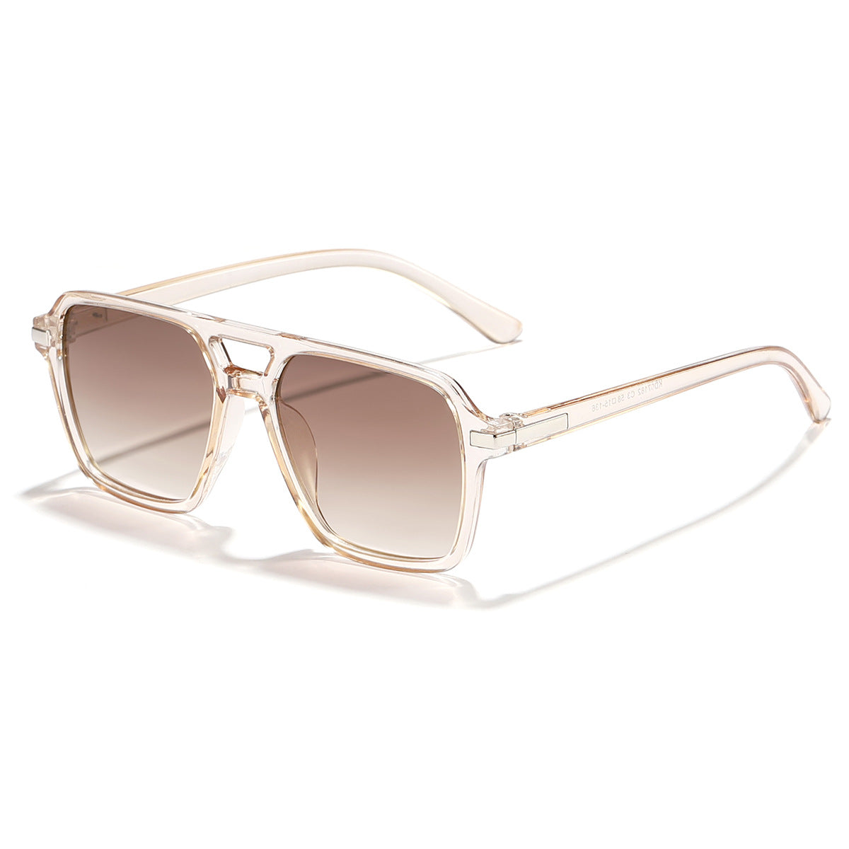 Damen quadratische Sonnenbrille mit elegantem transparentem Rahmen Karnz