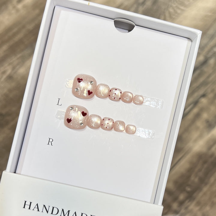 Dekoratives Herz Nagelkunst Set Karnz