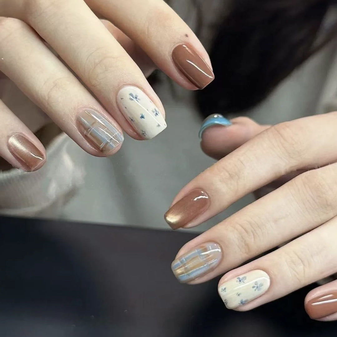 Dekorativer Press-On Nagelset 1790745746