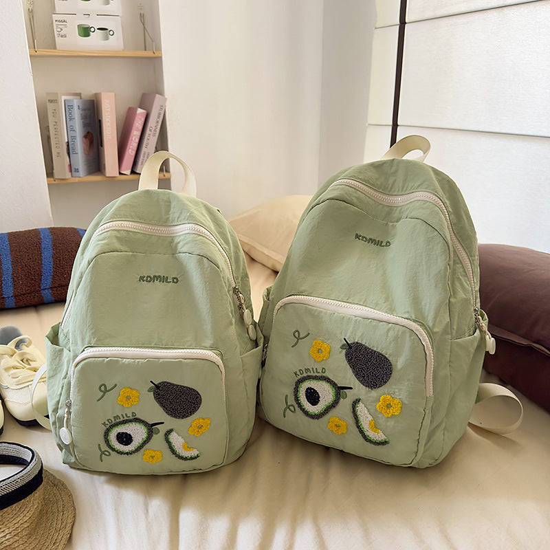 Stilvoller bestickter Obst-Themen-Rucksack Karnz