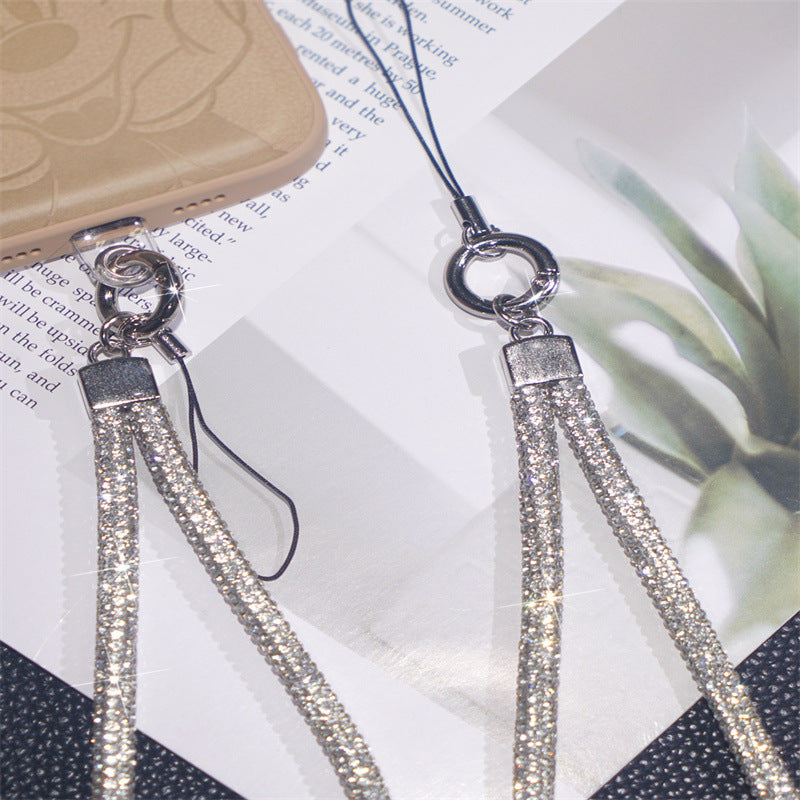 Glänzender Strass-Handy-Lanyard-Halter Karnz