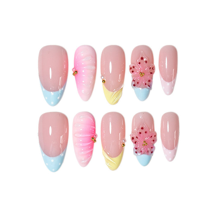Künstlerische florale skulptierte Nagelverlängerungen Karnz
