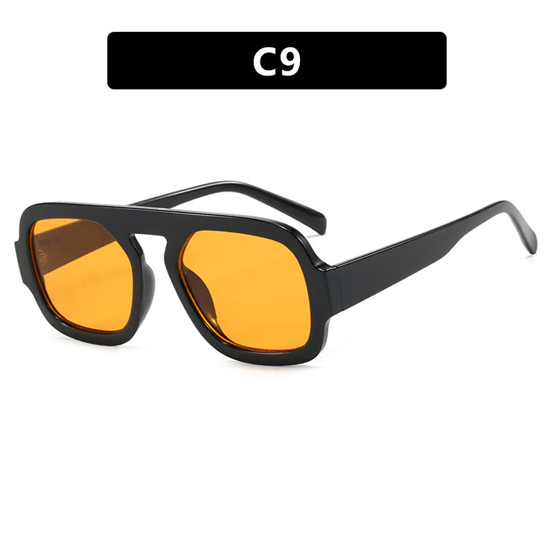 Damen trendige Sonnenbrille mit markantem eckigem Design und UV-Schutz Karnz
