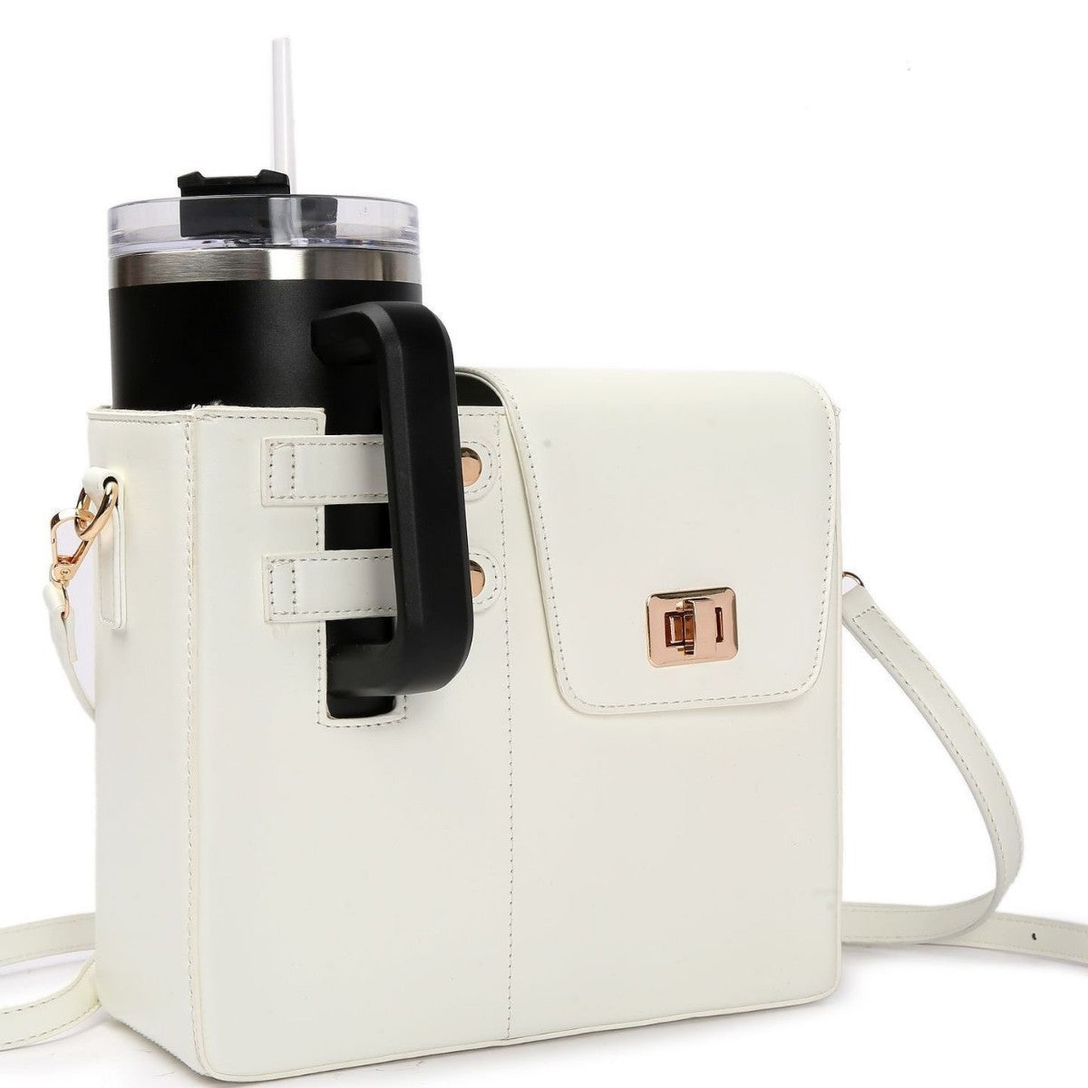 Damen Multifunktionale Handtasche mit integriertem Becherhalter Karnz