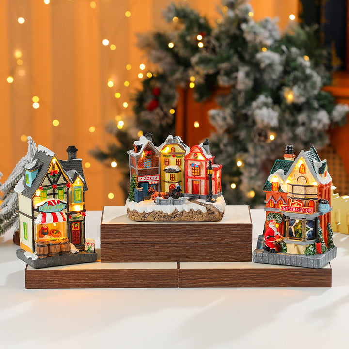LED Beleuchtete Weihnachts-Candy-Shop-Figurine Karnz