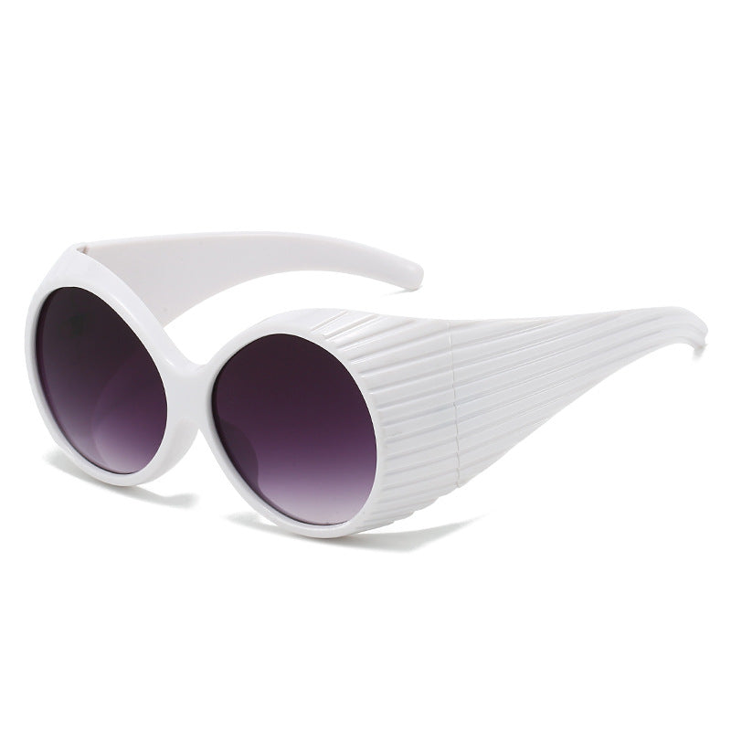 Damen Extravagante Sonnenbrille mit einzigartigem Wellendesign Karnz