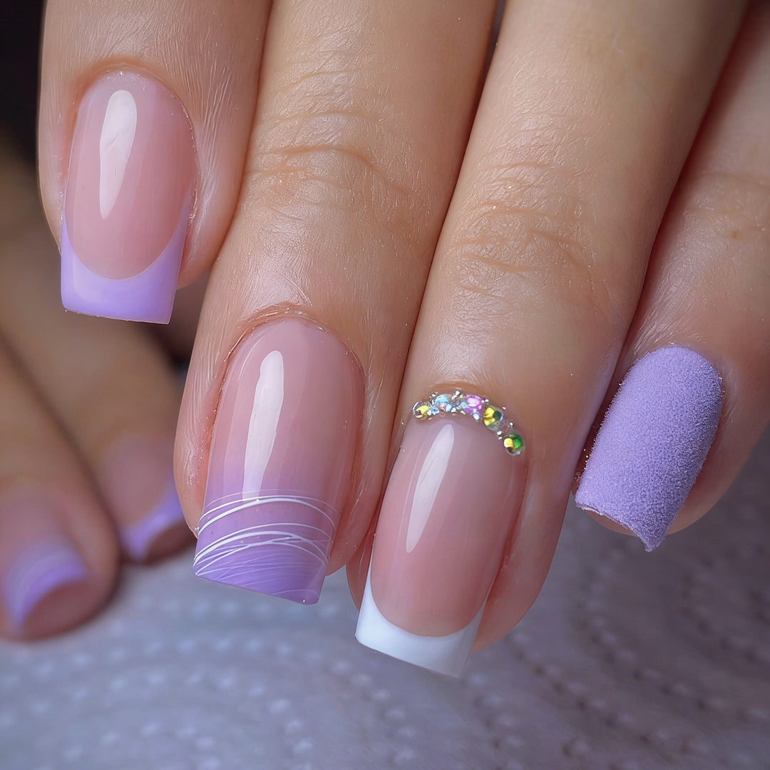 Elegante Lange Acryl Nagelverlängerungen Karnz