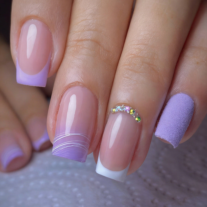 Elegante Lange Acryl Nagelverlängerungen Karnz