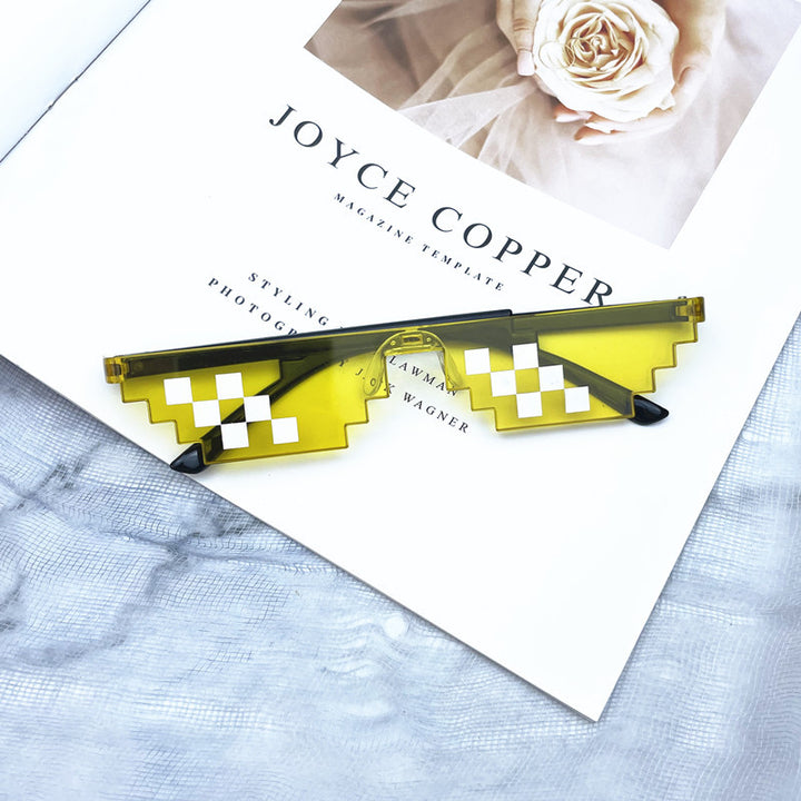 Fette geometrische Shield-Sonnenbrille Karnz