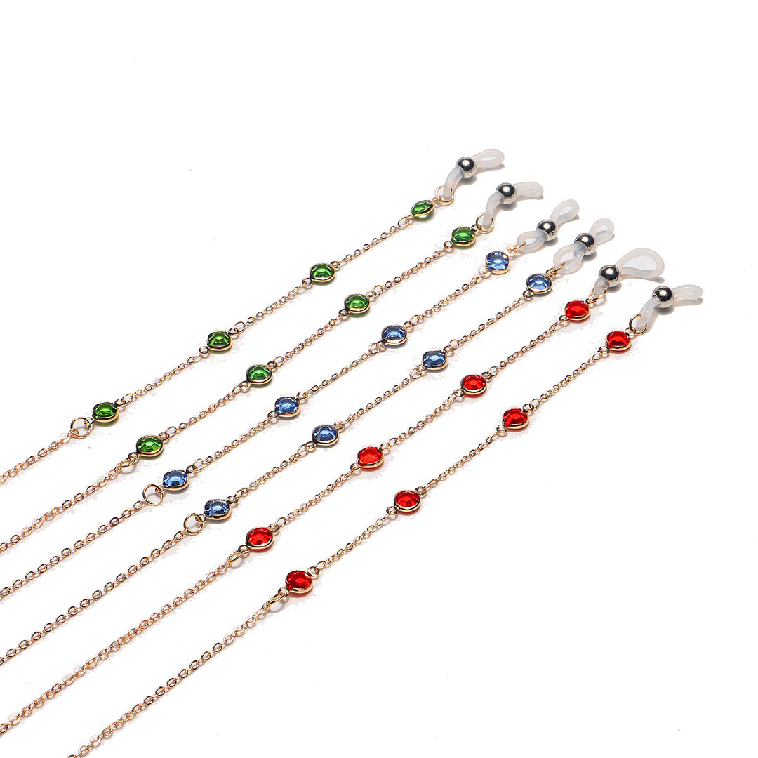 Elegante Edelstein Brillen Kette Karnz