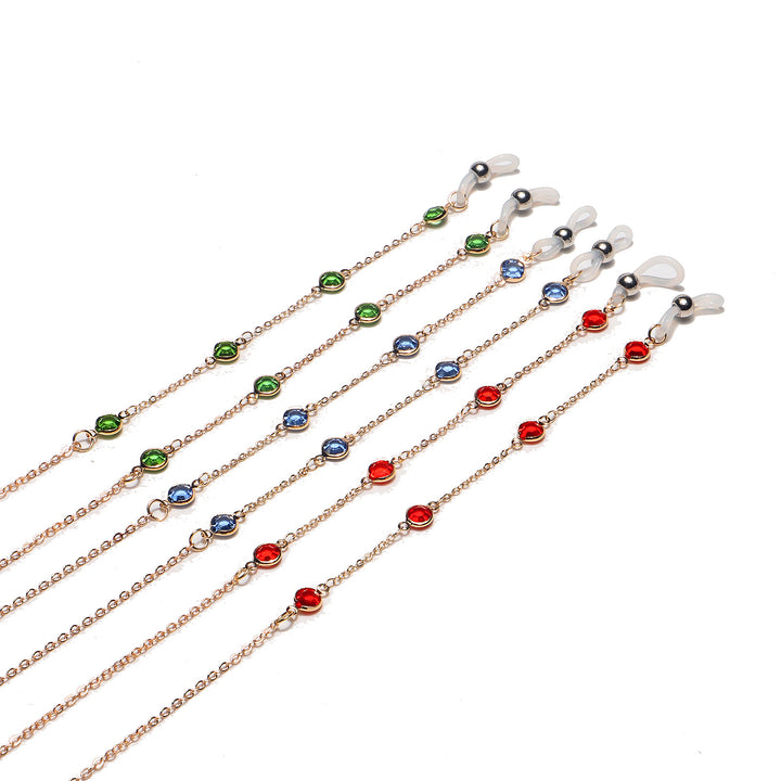 Elegante Edelstein Brillen Kette Karnz