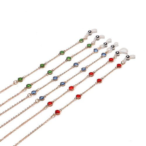 Elegante Edelstein Brillen Kette Karnz