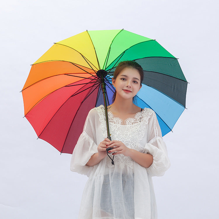 Damen Regenbogen Regenschirm Karnz