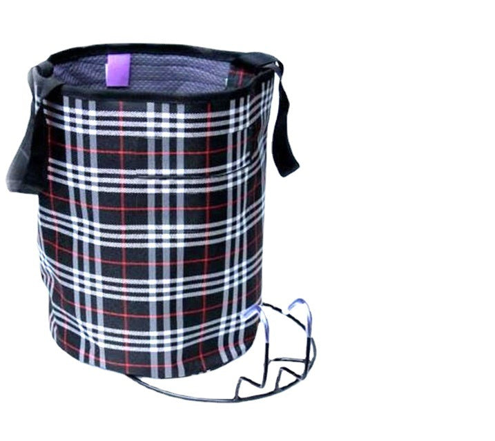 Karierte Kletterschraube mit Fleece-Futter, Bürstenhalter und Gurtband Karnz