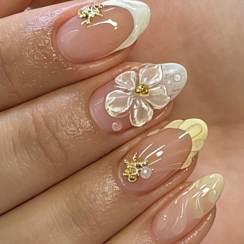 Künstlerische Blumen-Gel-Nagelerweiterungen Karnz