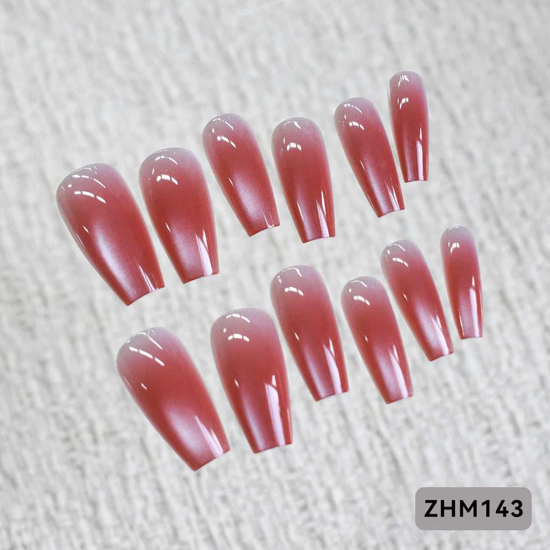 Künstlerisches Press-On-Nagelset mit Kirschblütenmuster Karnz