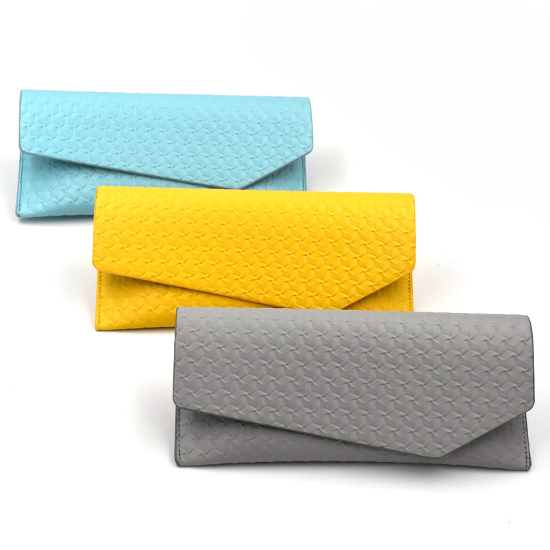 Strukturierte Leder Clutch Geldbörse Karnz