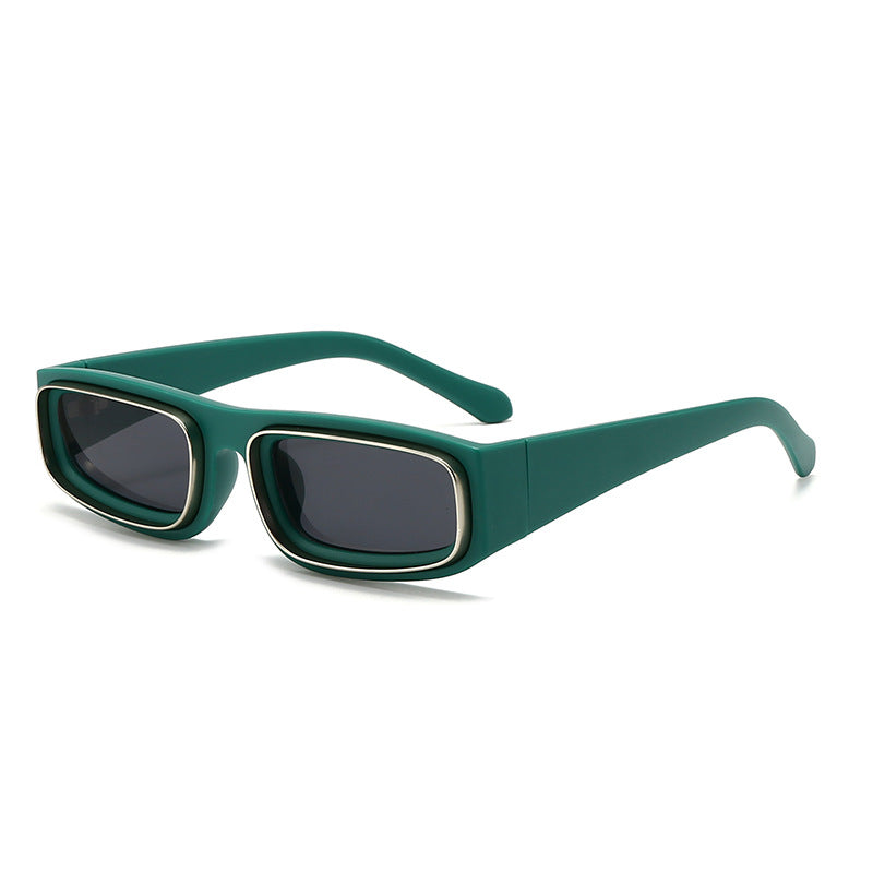 Damen modische und trendige Sonnenbrille mit breitem Rahmen Karnz