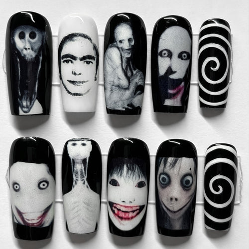 Stylisches Kunstnagelset mit einzigartigen Grafiken Karnz