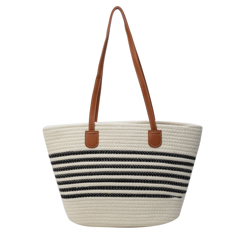 Stylische gestreifte Strandtasche Karnz